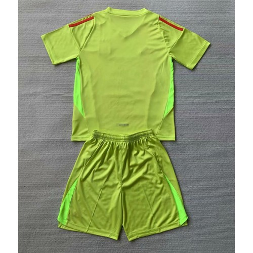 Italija Golmanski Domaci Dres za Dječji EP 2024 Kratak Rukavima (+ kratke hlače)